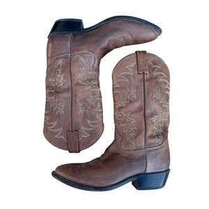 TONY LAMA Kango Brown Round Toe Cowboy Boots